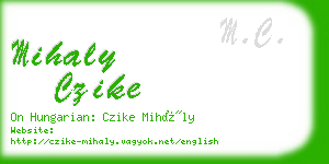 mihaly czike business card